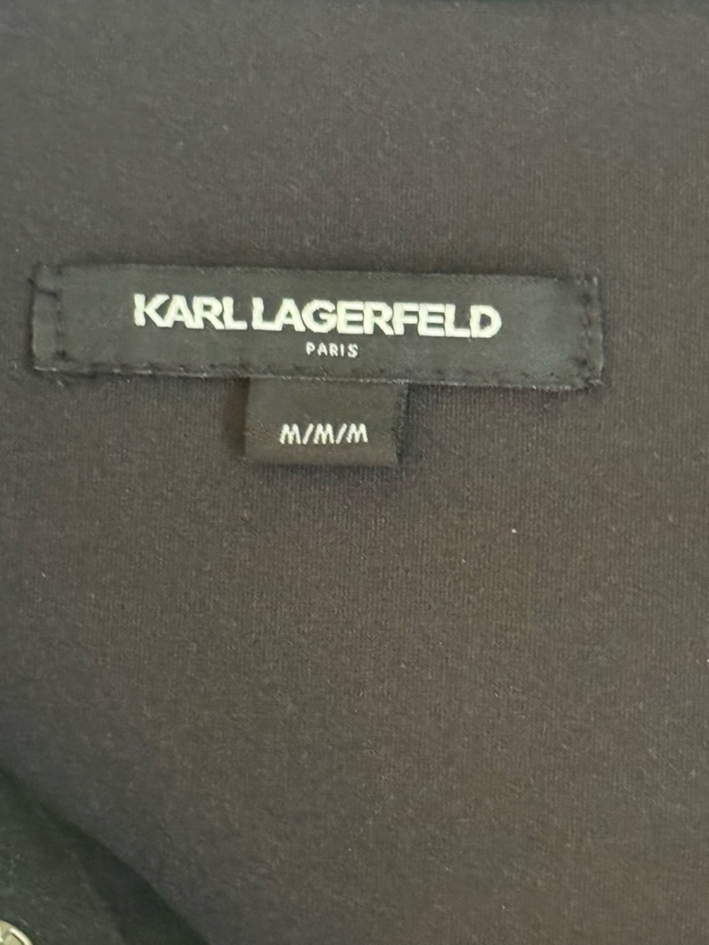 Karl Lagerfeld Black Faux Suede Snap-Front & Zipper Shirt/Light Jacket Men's M - Picture 3 of 11